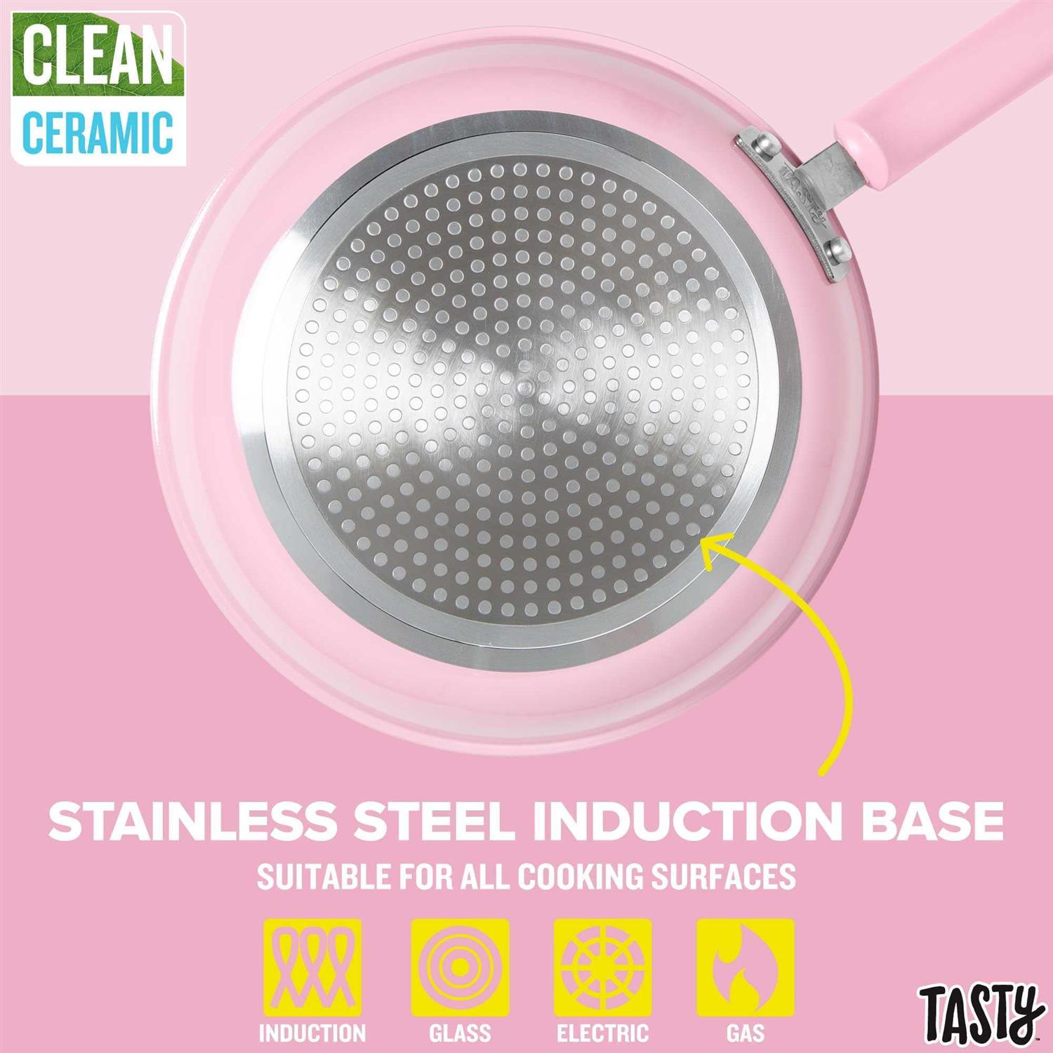 Tasty Clean Ceramic 16 Piece Non-Stick Aluminum Cookware Set