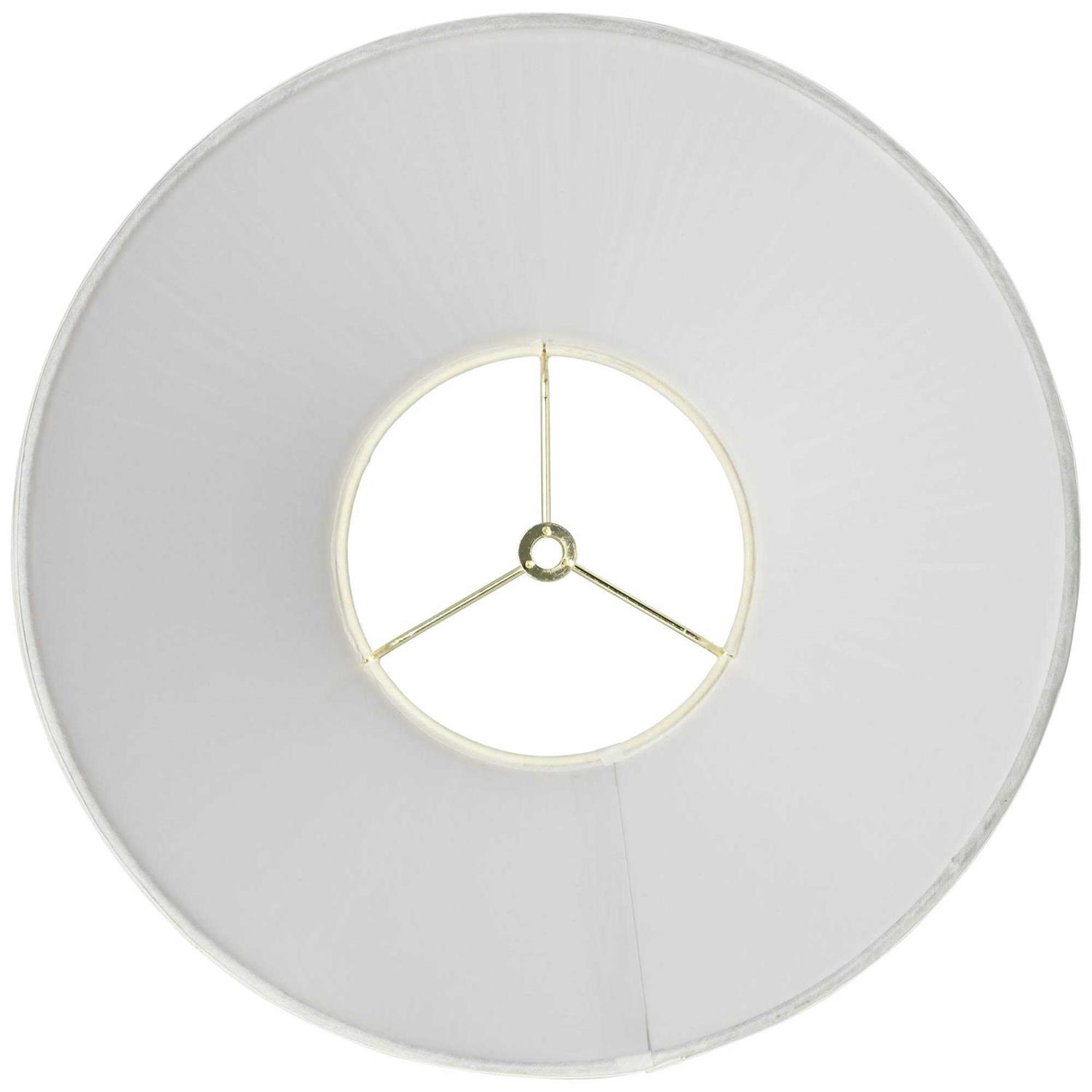 Springcrest Set of 2 Pleated Empire Lamp Shades White Medium 7 inch Top x Bottom x High Spider Harp and Finial Fitting