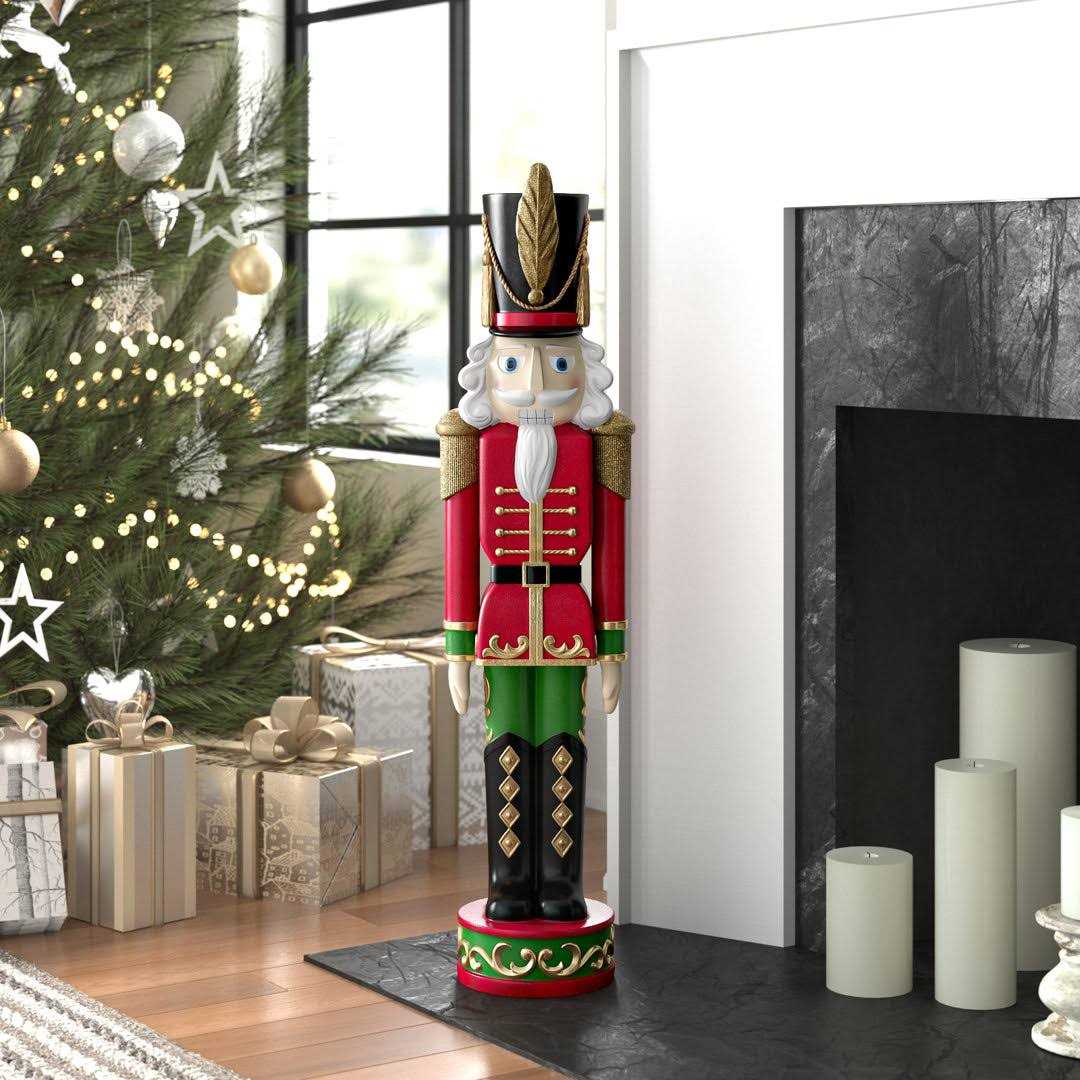 Haute Decor 37 Inch Indoor/Outdoor Christmas Nutcracker