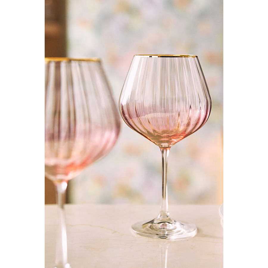 Waterfall Wine Glasses Set of 4 by Anthropologie