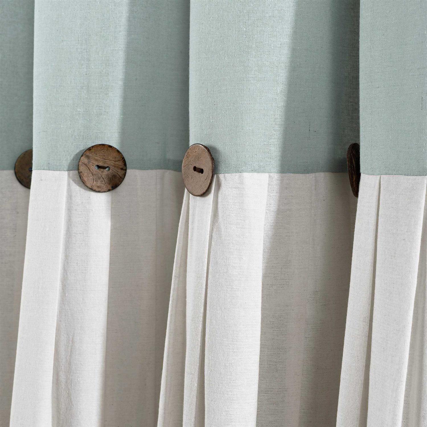 Lush Decor Linen Button Window Curtain Panel