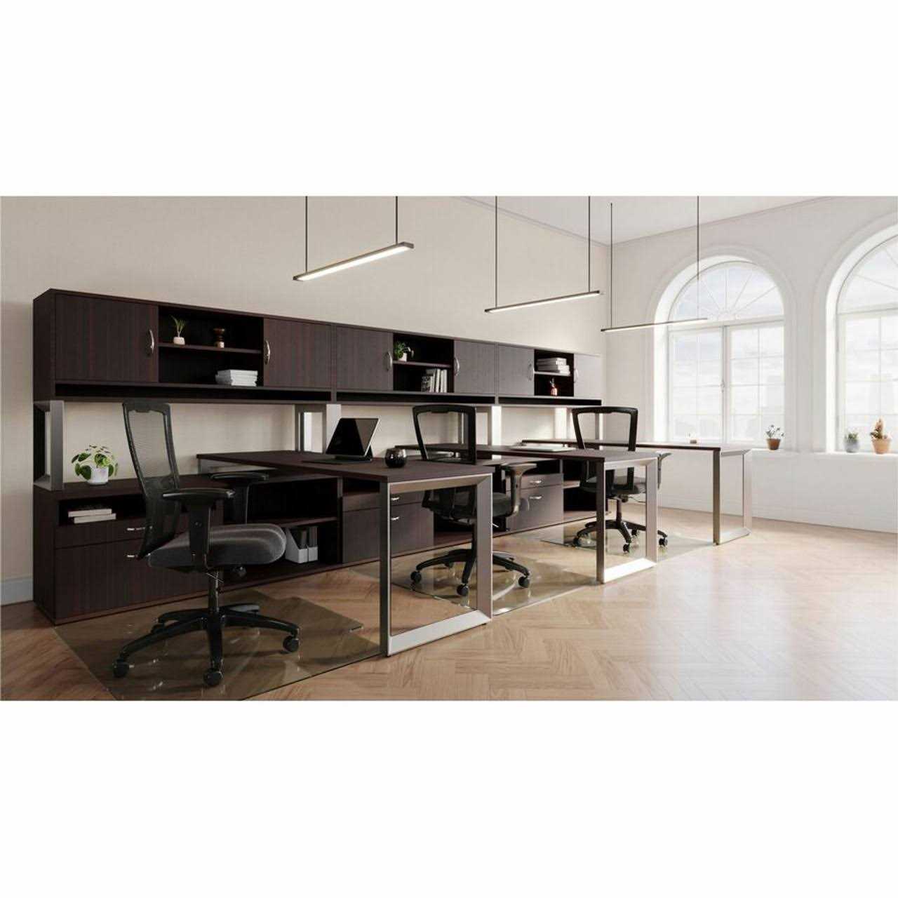 Lorell Glass Chairmat with Lip