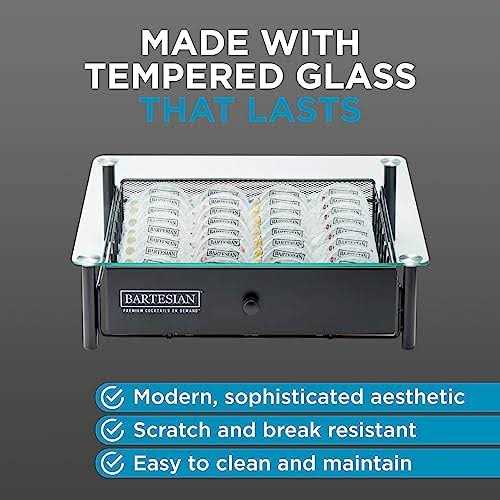 Bartesian Cocktail Capsule Storage Drawer Organizer Stylish Mixology Cocktails Drink Mixer Holder Dispenser