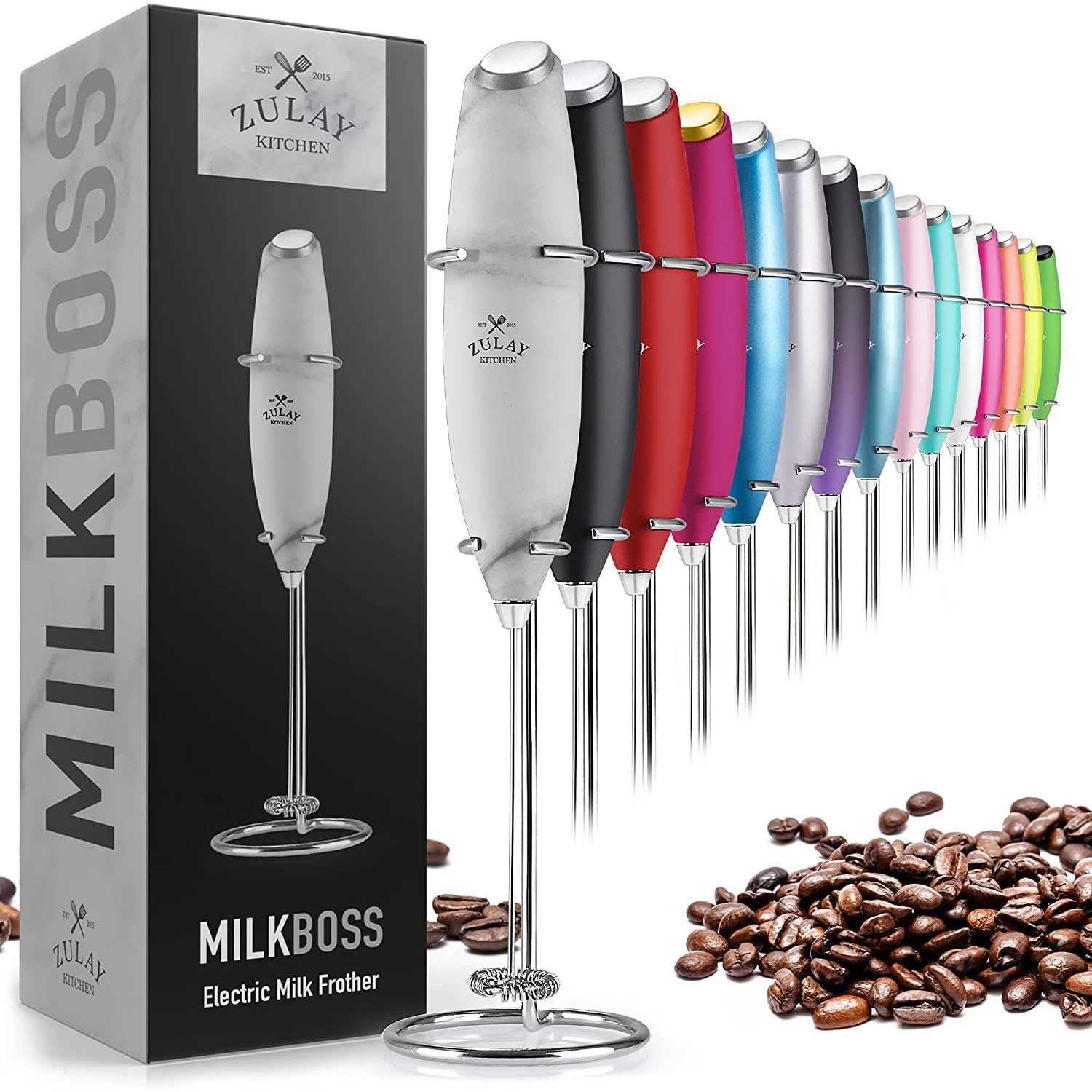Zulay Kitchen Handheld Milk Frother