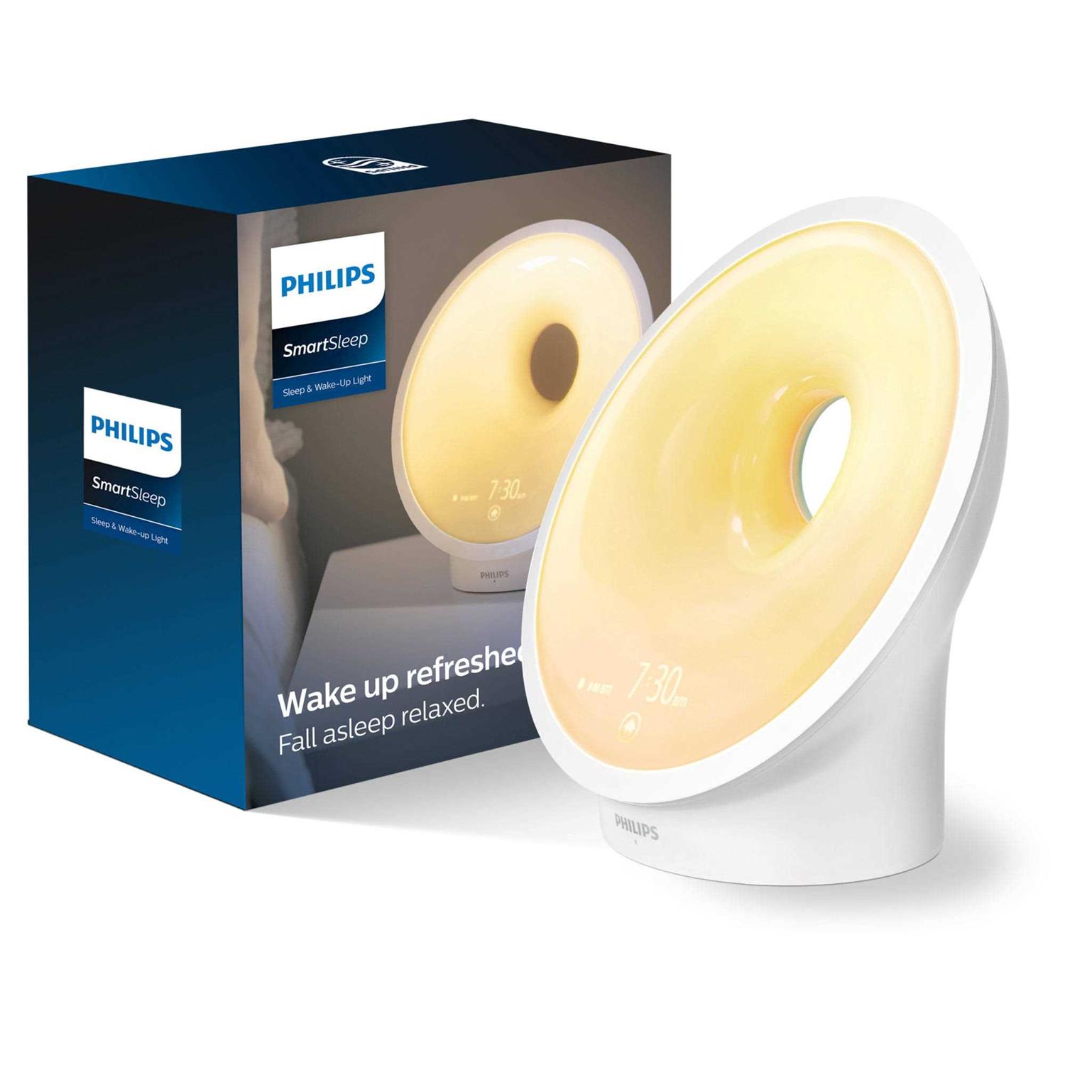 Philips SmartSleep Sleep and Wake-Up Light, Simulated Sunrise and Sunset, Multiple Lights and Sounds