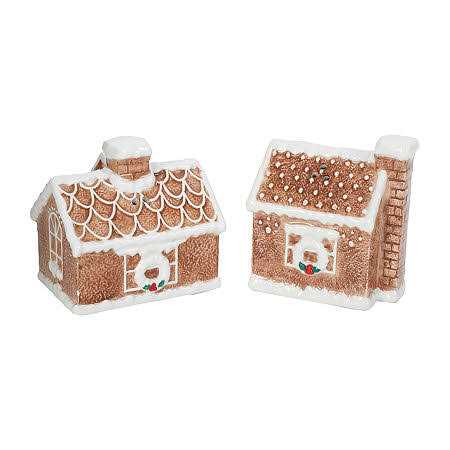 Martha Stewart Gingrbread Salt + Pepper Shakers Brown One
