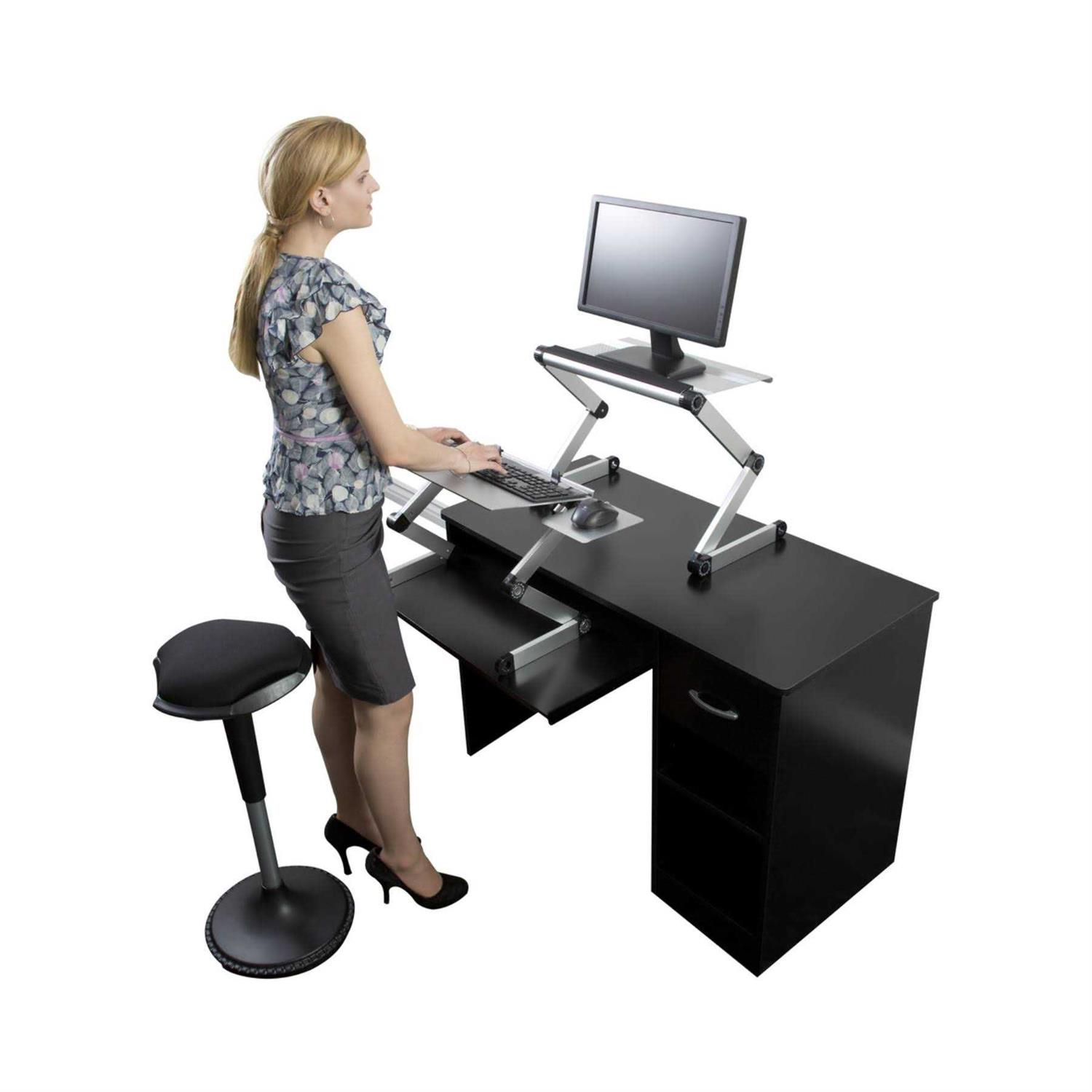 Uncaged Ergonomics WorkEZ Standing Desk laptop stand up Desk Converter