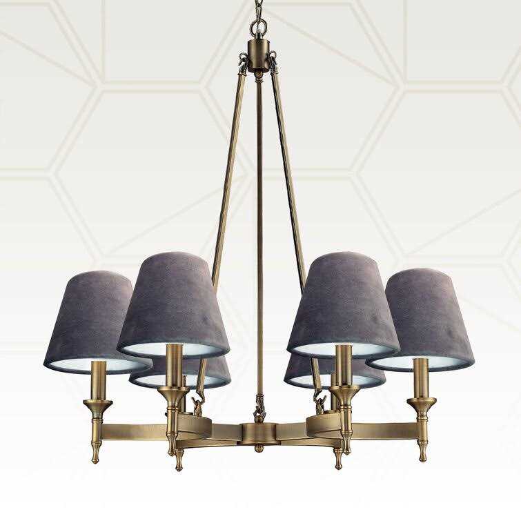 Royal Designs Inc. Clip On Chandelier Shade Velvet Fabric