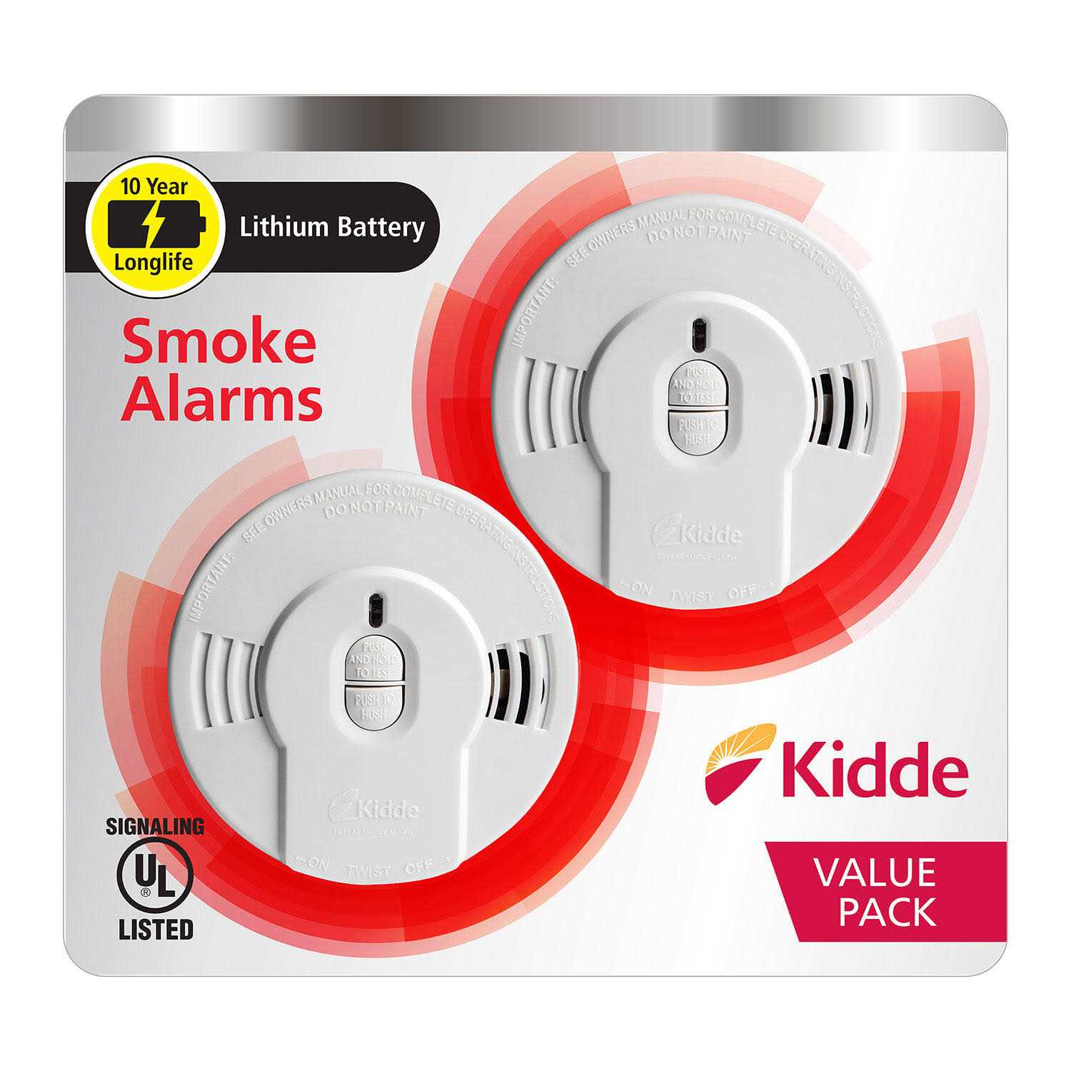 Kidde 10-Year Sealed Battery Smoke Detector & LED Light