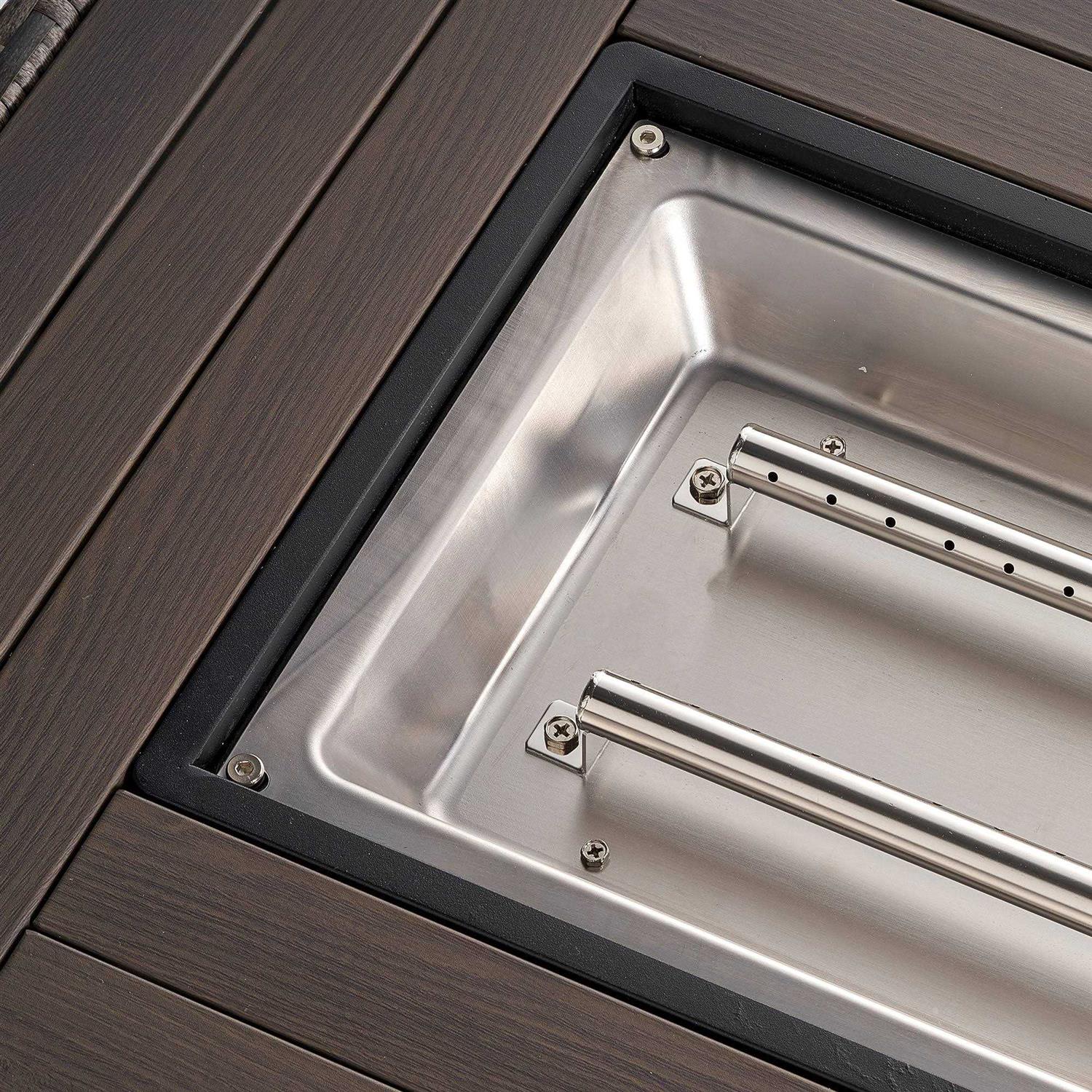 Aoxun 40&” Fire Pit Table 50,000 BTU Propane Gas Fire Pit Table w/ Cover