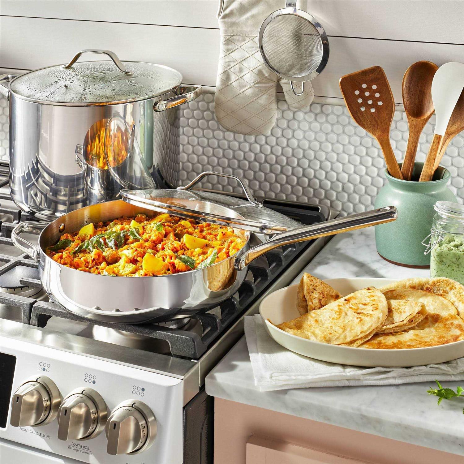 Figmint Stainless Steel Stock Pot Silver