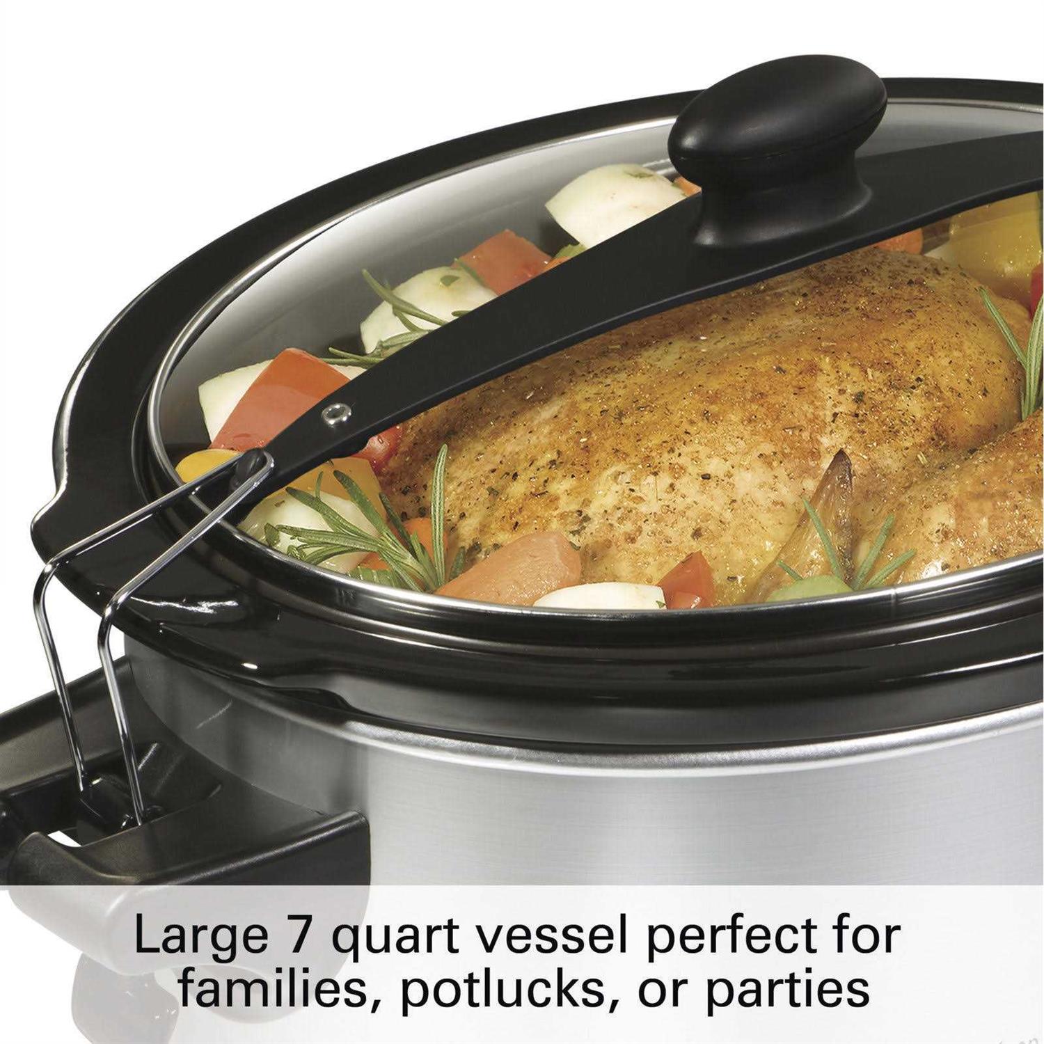Hamilton Beach Stay or Go Programmable Slow Cooker with Party Dipper