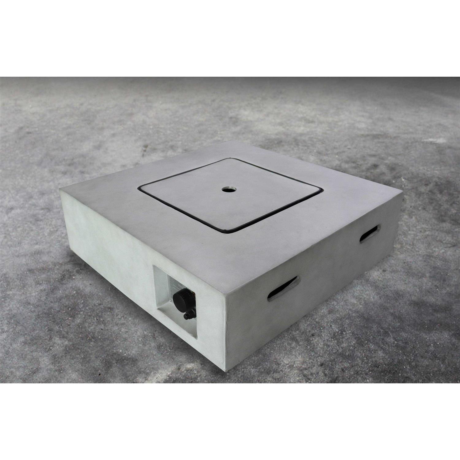 Living Source International Santiago 30 Square Fire Pit with Protective Lid