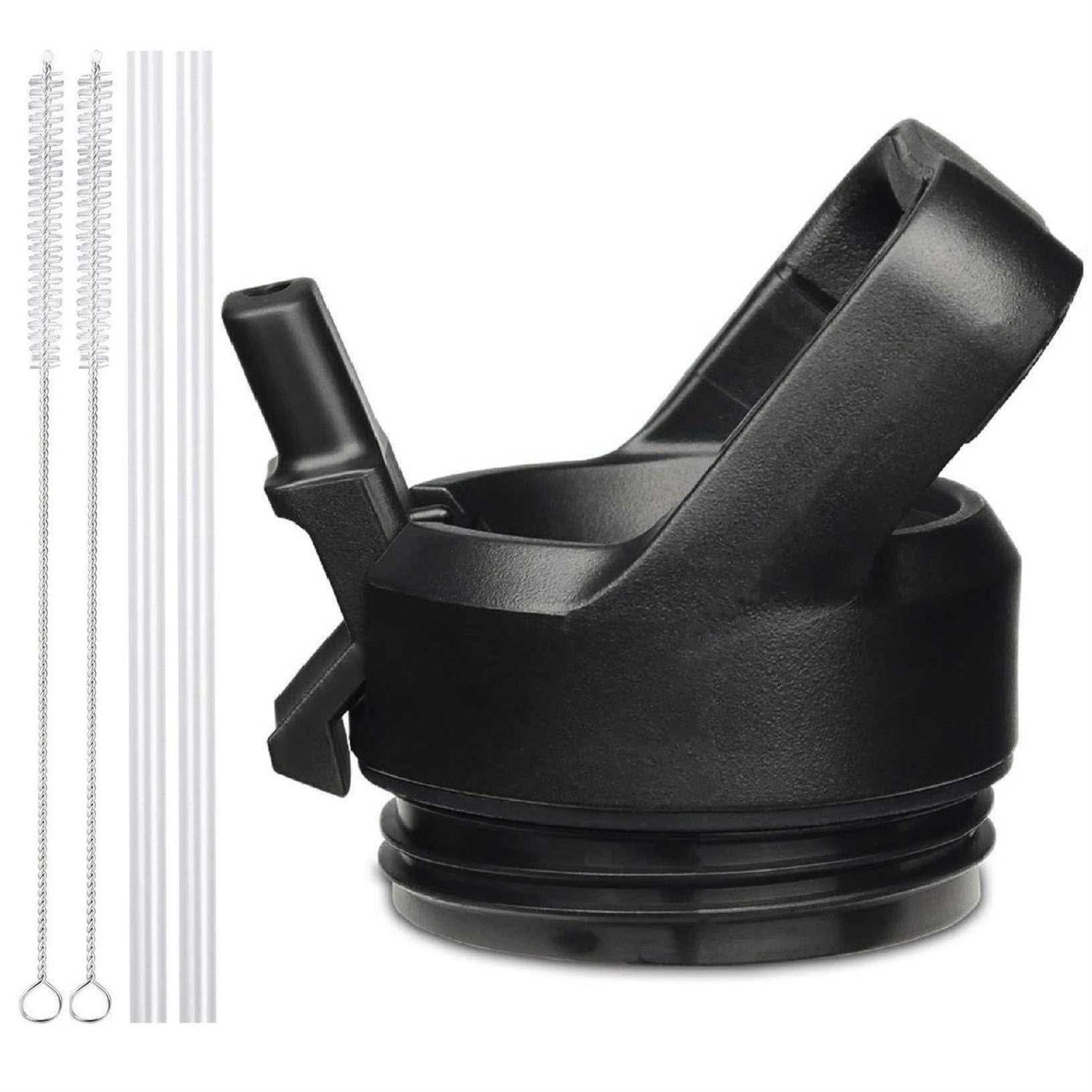 Aipenq Straw Cap for YETI Rambler Bottle and RTIC Bottle, Straw Lid with 2 Straws and 2 Brushes