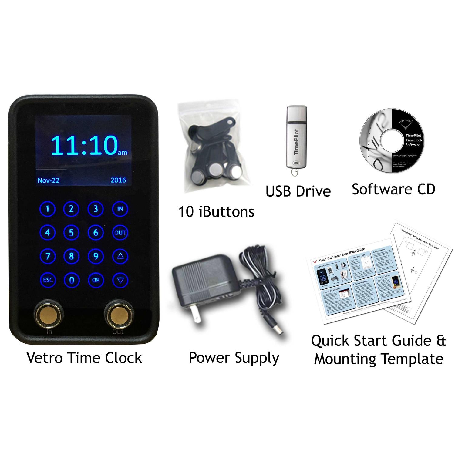Timepilot Time Clock,Touchscreen 4520