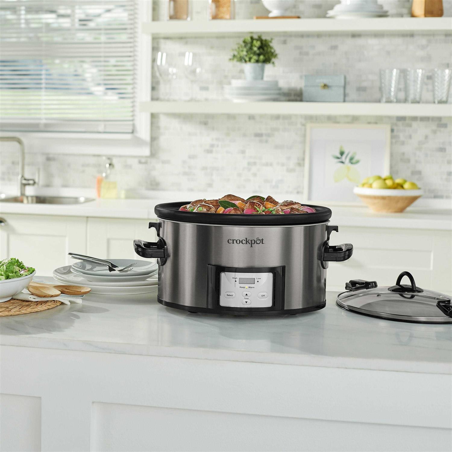 Crock Pot 7qt Cook & Carry Programmable Easy-Clean Slow Cooker