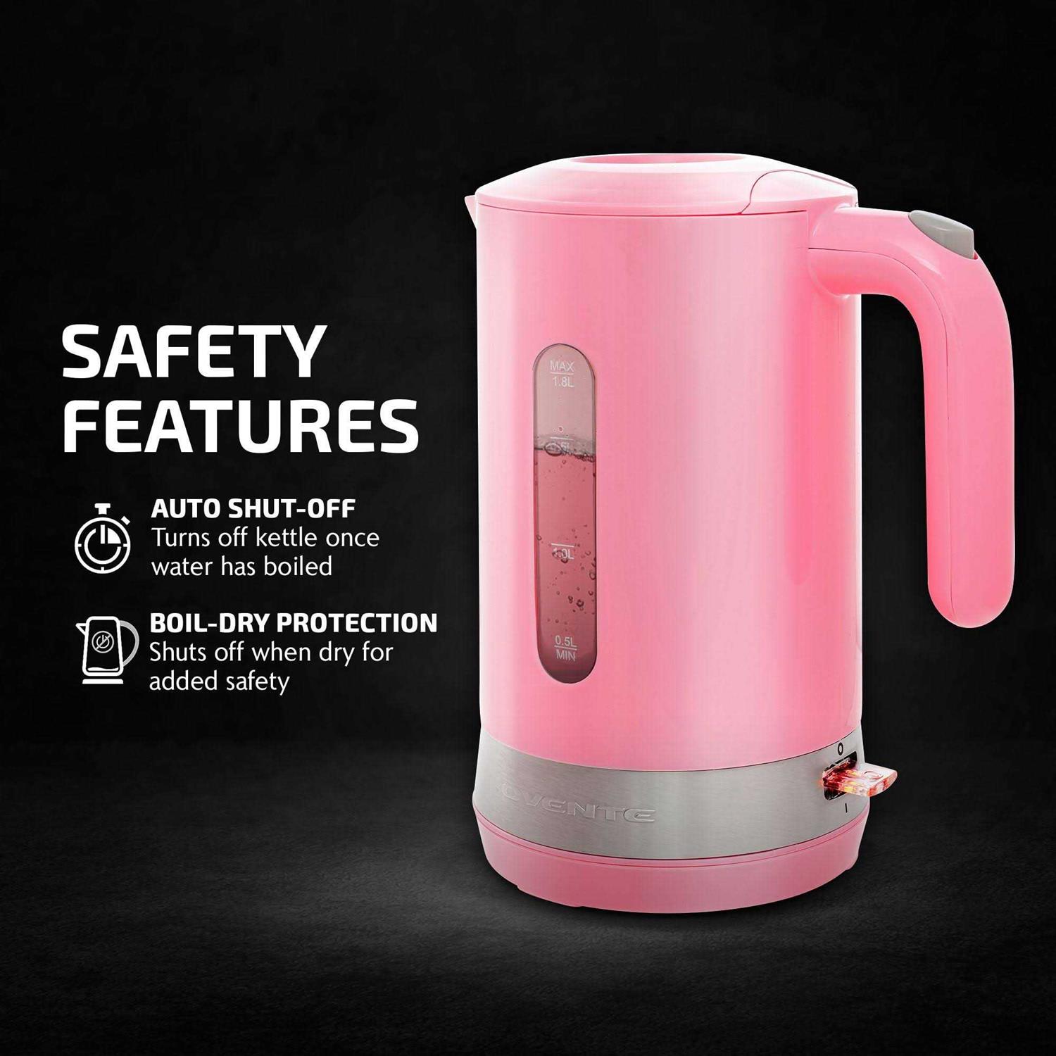 Ovente Electric Kettle Hot Water Heater 1.8 Liter BPA Free Fast Boiling Cordless Water Warmer