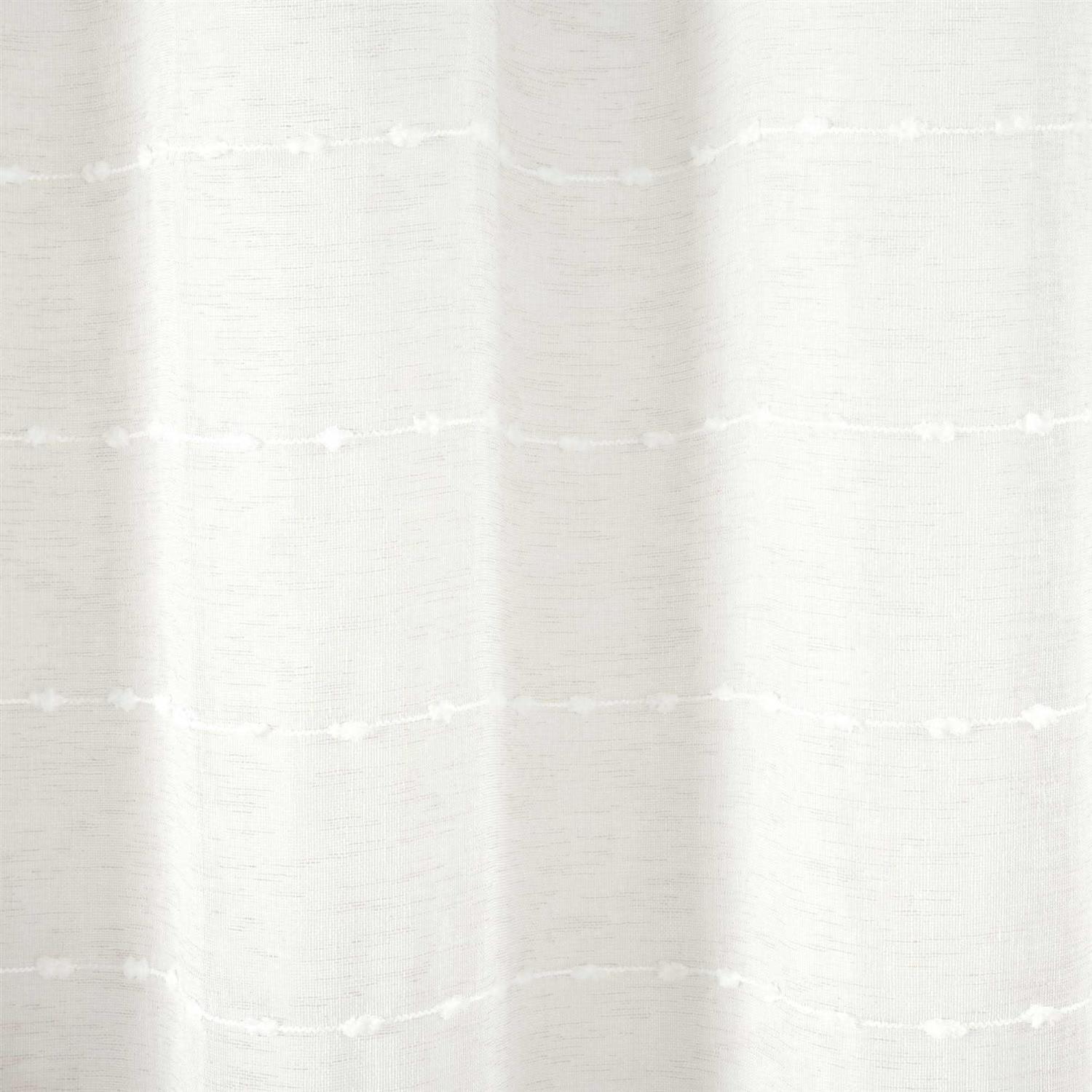 Lush Decor Farmhouse Textured Sheer With Peva Lining Shower Curtain