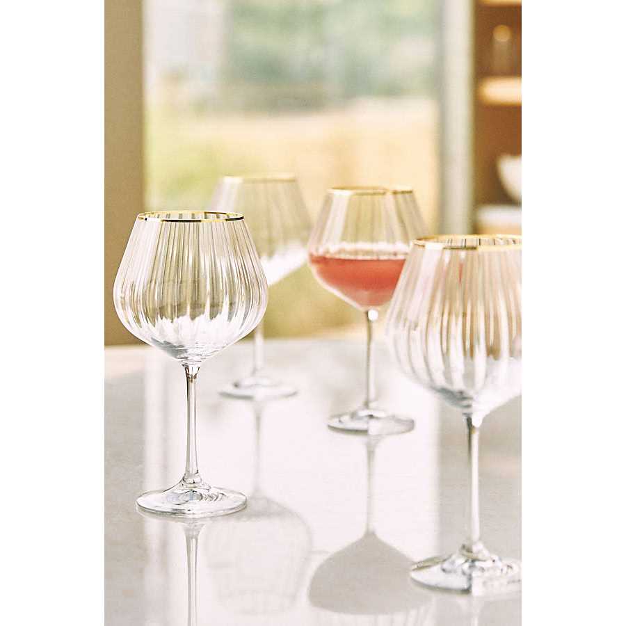Waterfall Wine Glasses Set of 4 by Anthropologie