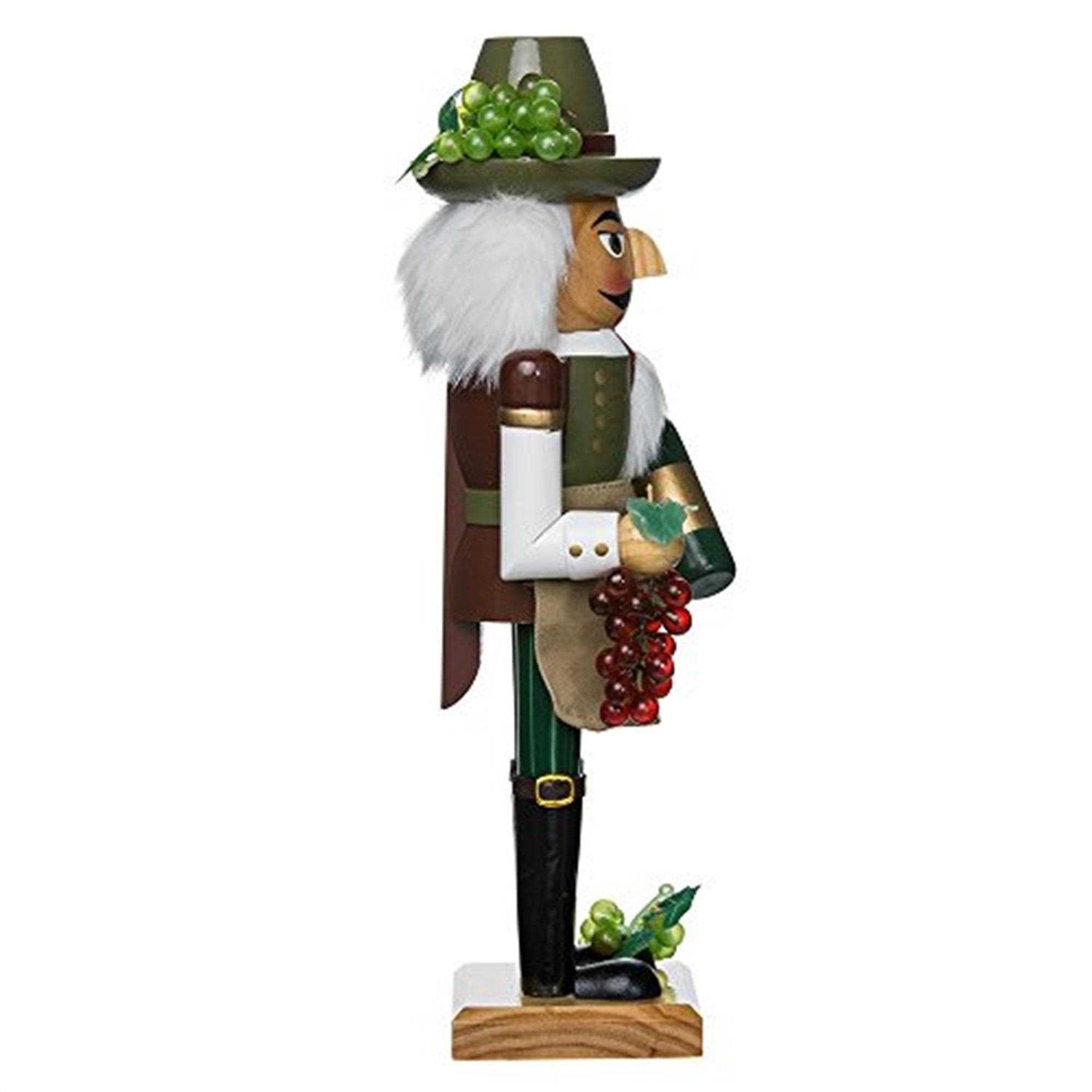 Kurt Adler 15-Inch Wooden Wine Grower Nutcracker