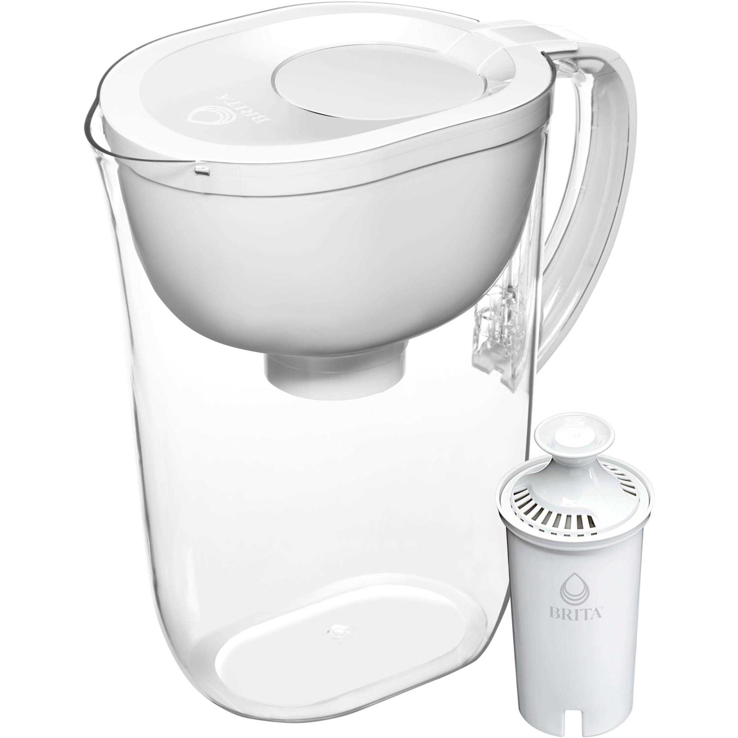 Brita Large Water Filter Pitcher for Tap and Drinking Water with 1 Standard Filter