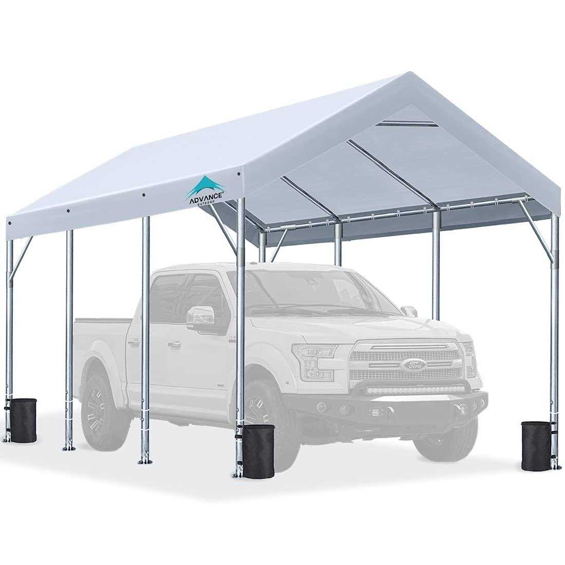 Advance Outdoor 10×20 ft Heavy Duty Carport Sidewalls and Doors
