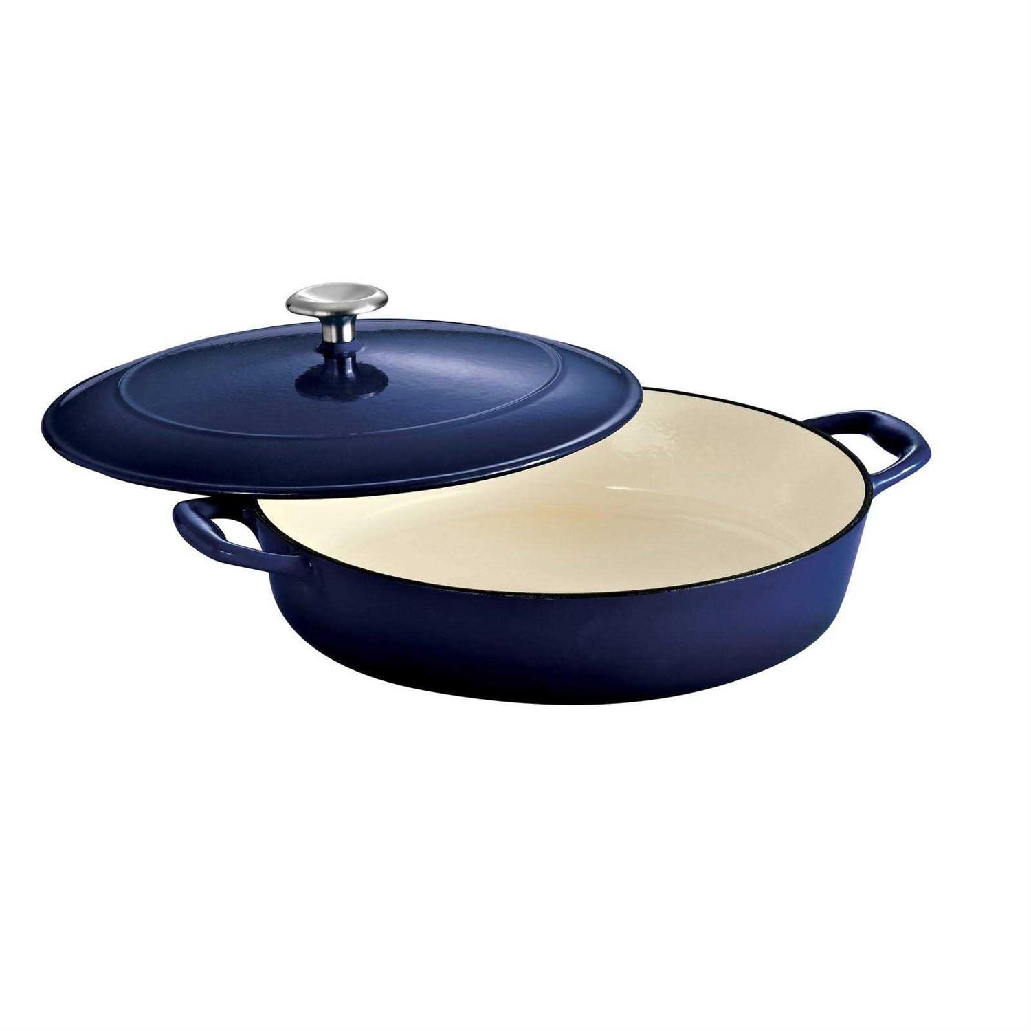 Tramontina Gourmet 4-qt. Enameled Cast Iron Covered Braiser