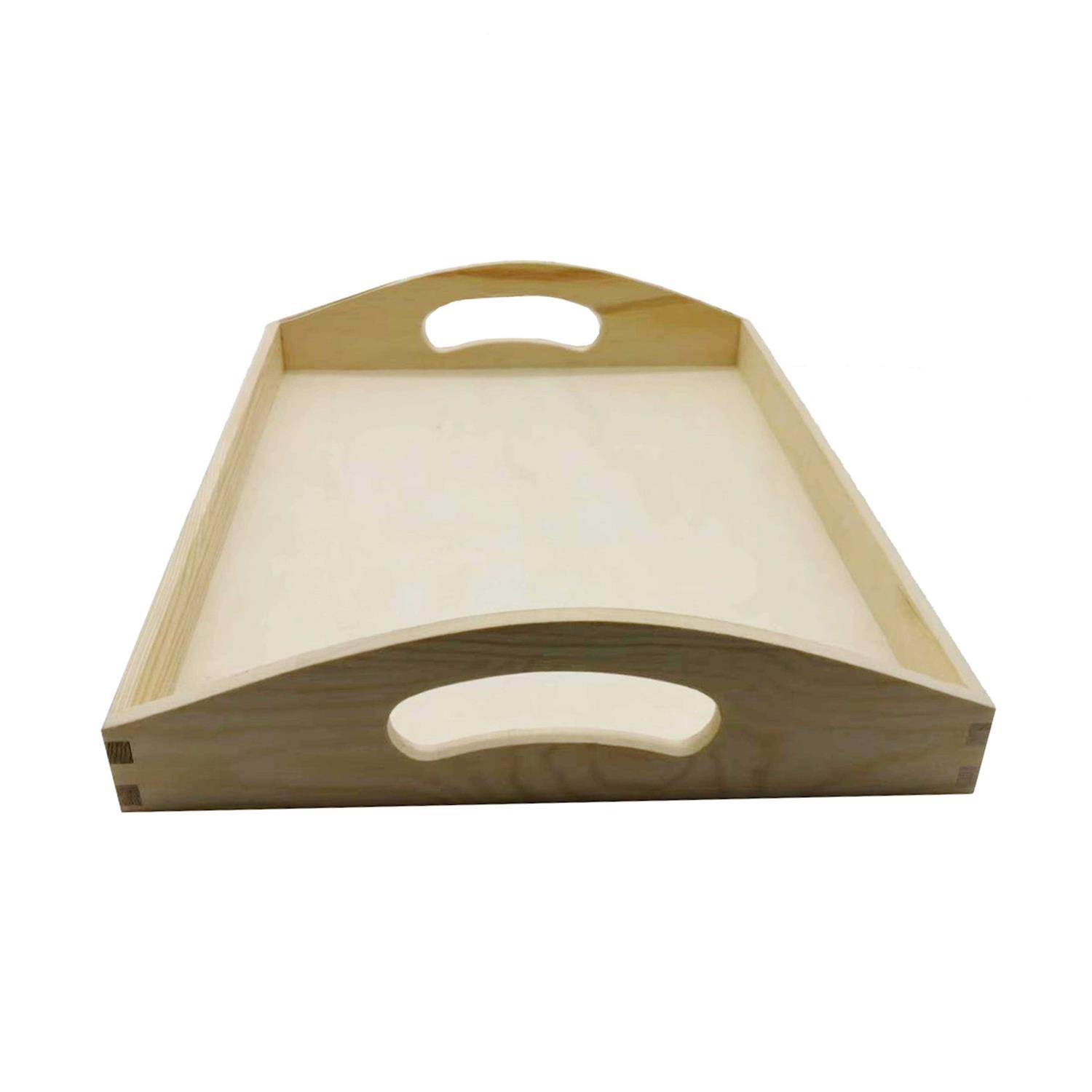 13 Wooden Tray by Make Market in Brown