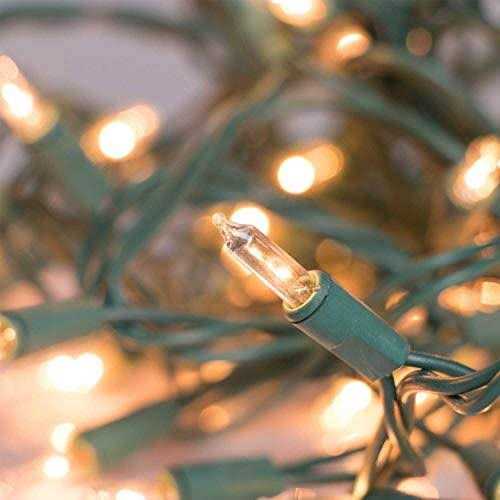 Minetom Clear Christmas String Lights 100 Count 25 Feet Incandescent Bulb Mini Lights for Indoor Tree Garland Birthday Wedding Party