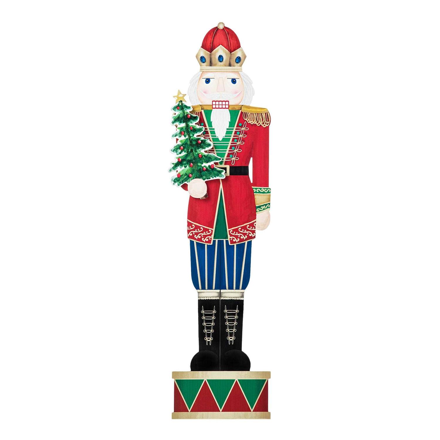 Glitzhome 42 Wooden Nutcracker Porch Decor