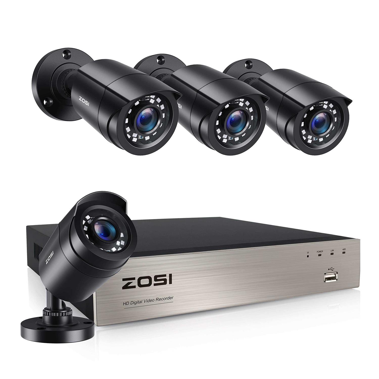 Zosi 5Mp Lite Indoor Outdoor Home Security Camera System H