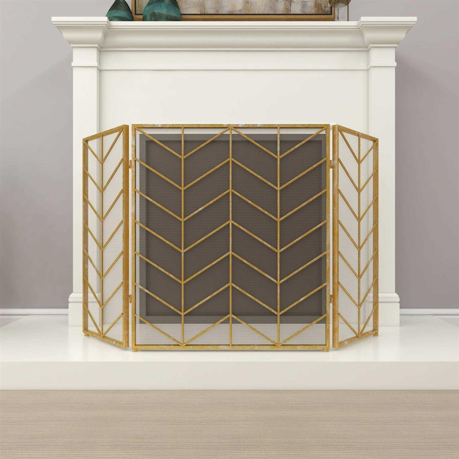 Monroe Lane Modern Metal Fireplace Screen