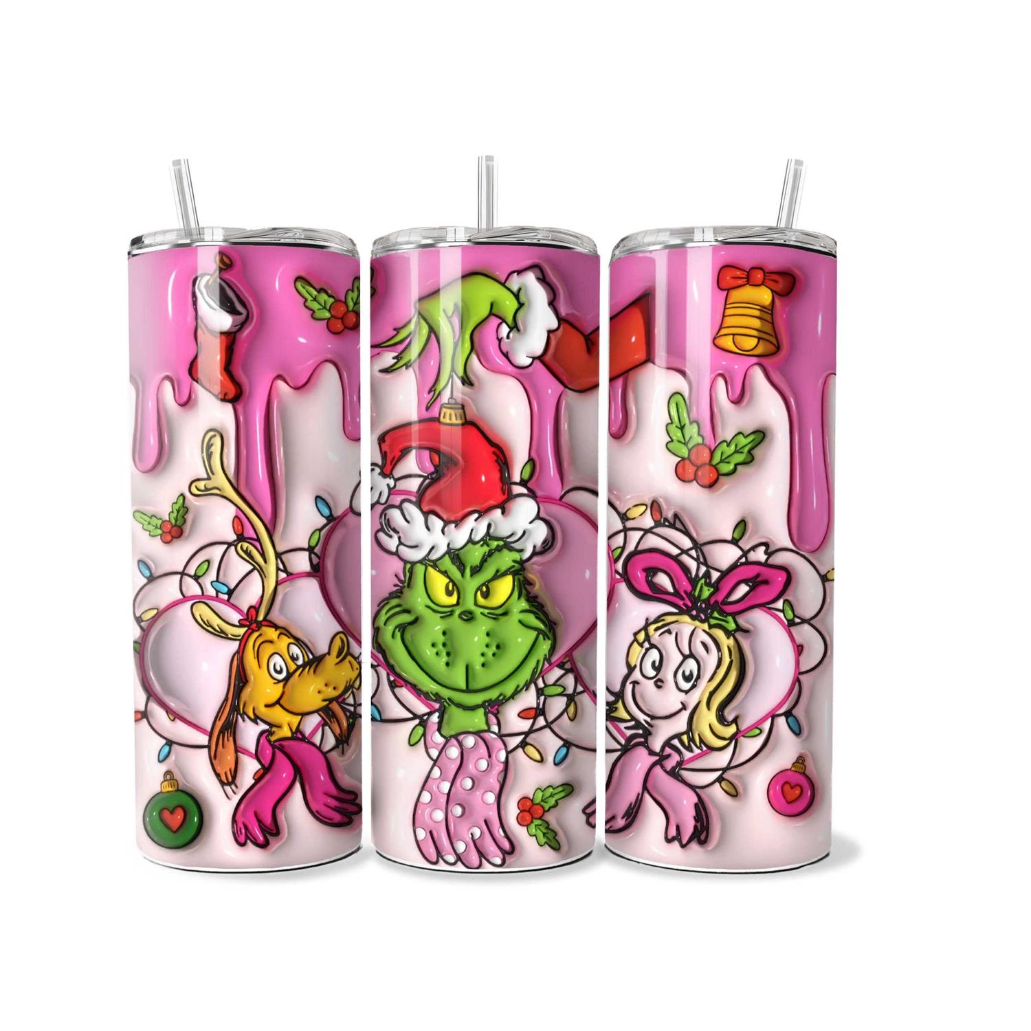 Gemelli Grinch Christmas 20oz Straight Tumbler
