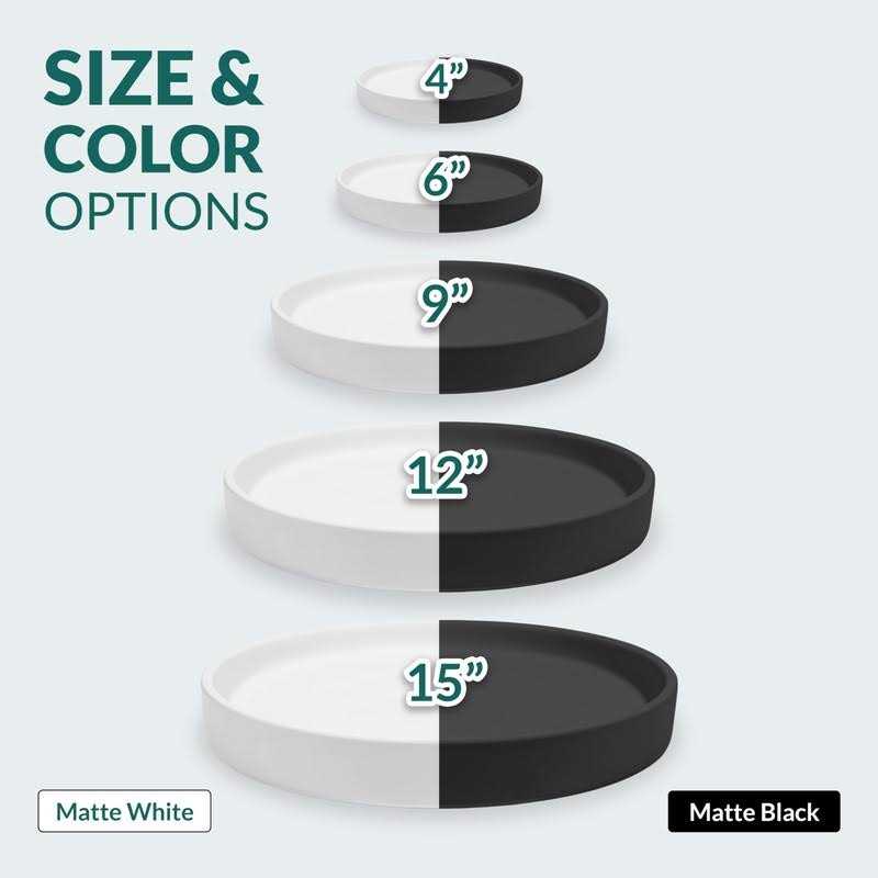 Willowy Matte White ceramic Pot Saucer Drainage Tray