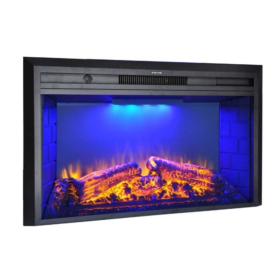 Mateas Electric Wall Mounted Fireplace Insert Ebern Designs