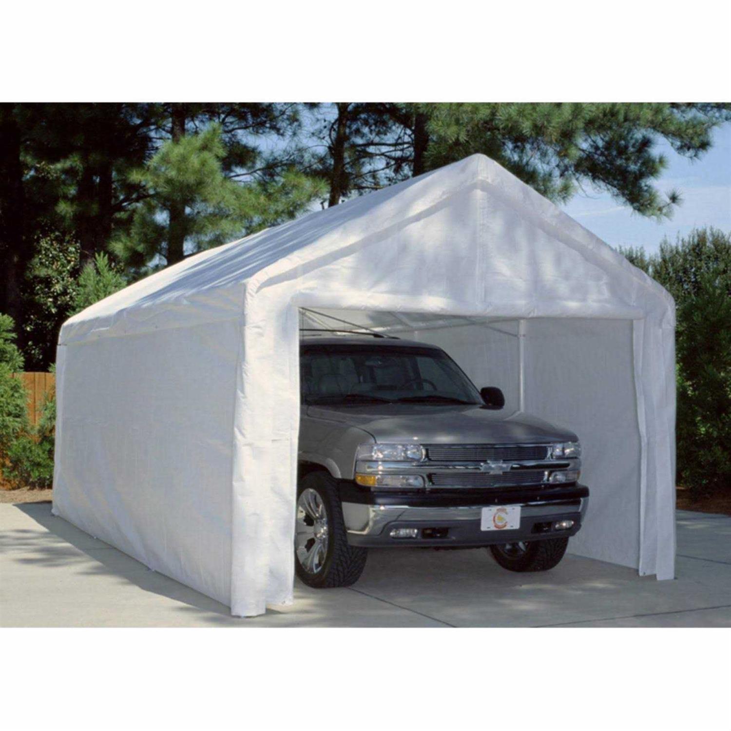 King Canopy 10 ft x 20 ft Carport Canopy Sidewall Kit w/ Flaps