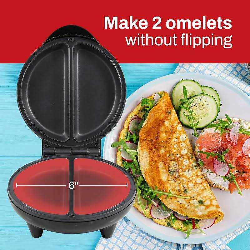 Elite Gourmet EOM205 Non-Stick Omelet Frittata Snack Pocket Maker