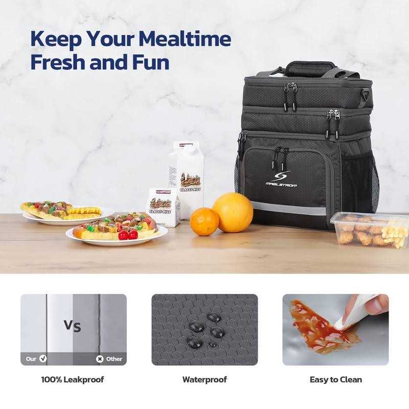 Maelstrom Lunch Box for Men,Insulated Lunch Bag Women/Men,Leakproof Lunch Cooler Bag