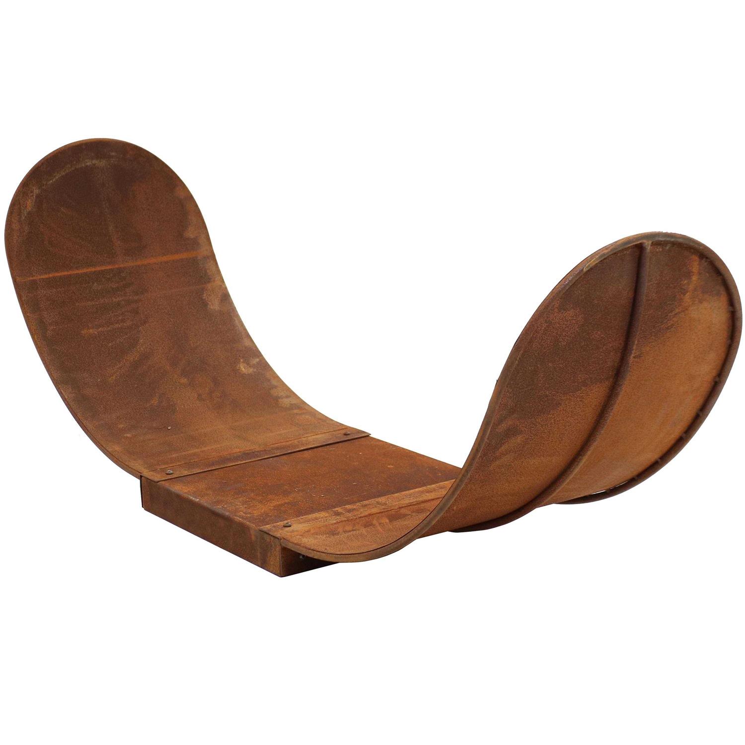 Sunnydaze 4′ Rustic Outdoor Curved Firewood Log Rack