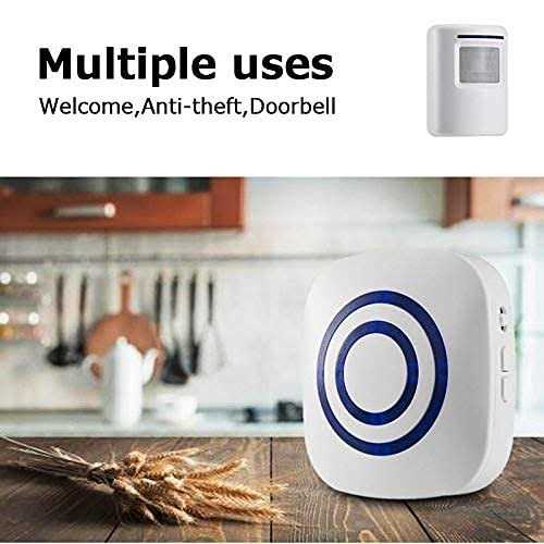 Seanme Motion Sensor Alarm Wireless Driveway Alarm Home Security Business Detect Alert with 4 Sensor and 1 Receiver38 Chime Tunes