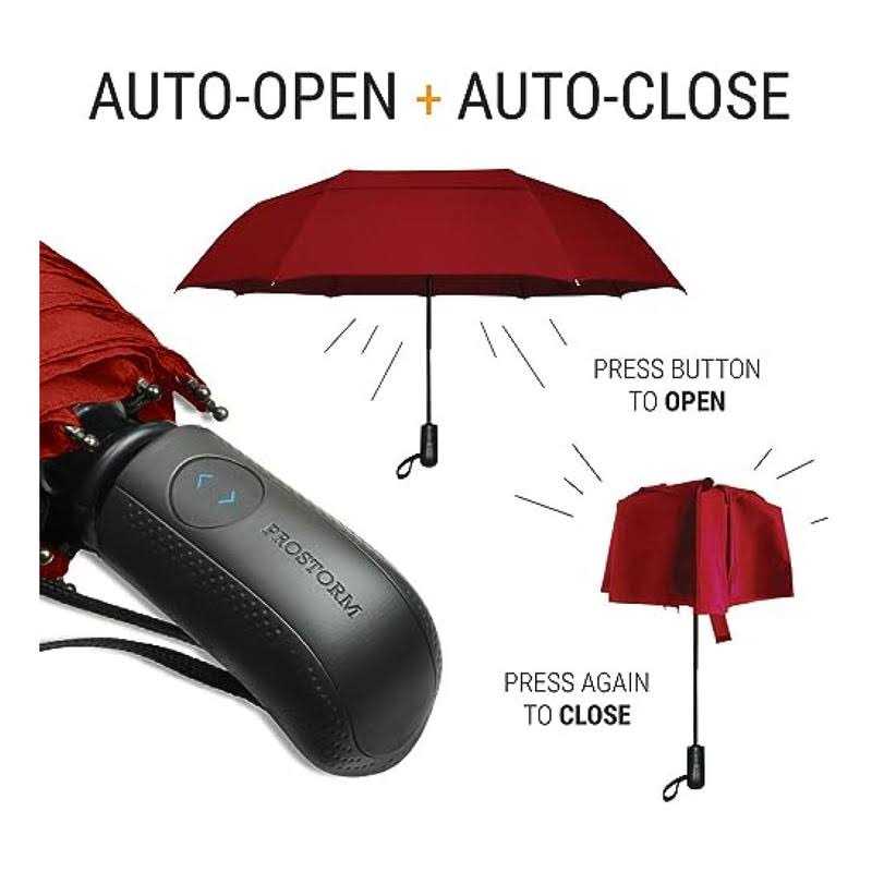 Prostorm Windproof Vented Travel Umbrella Automatic Open & Close Strong