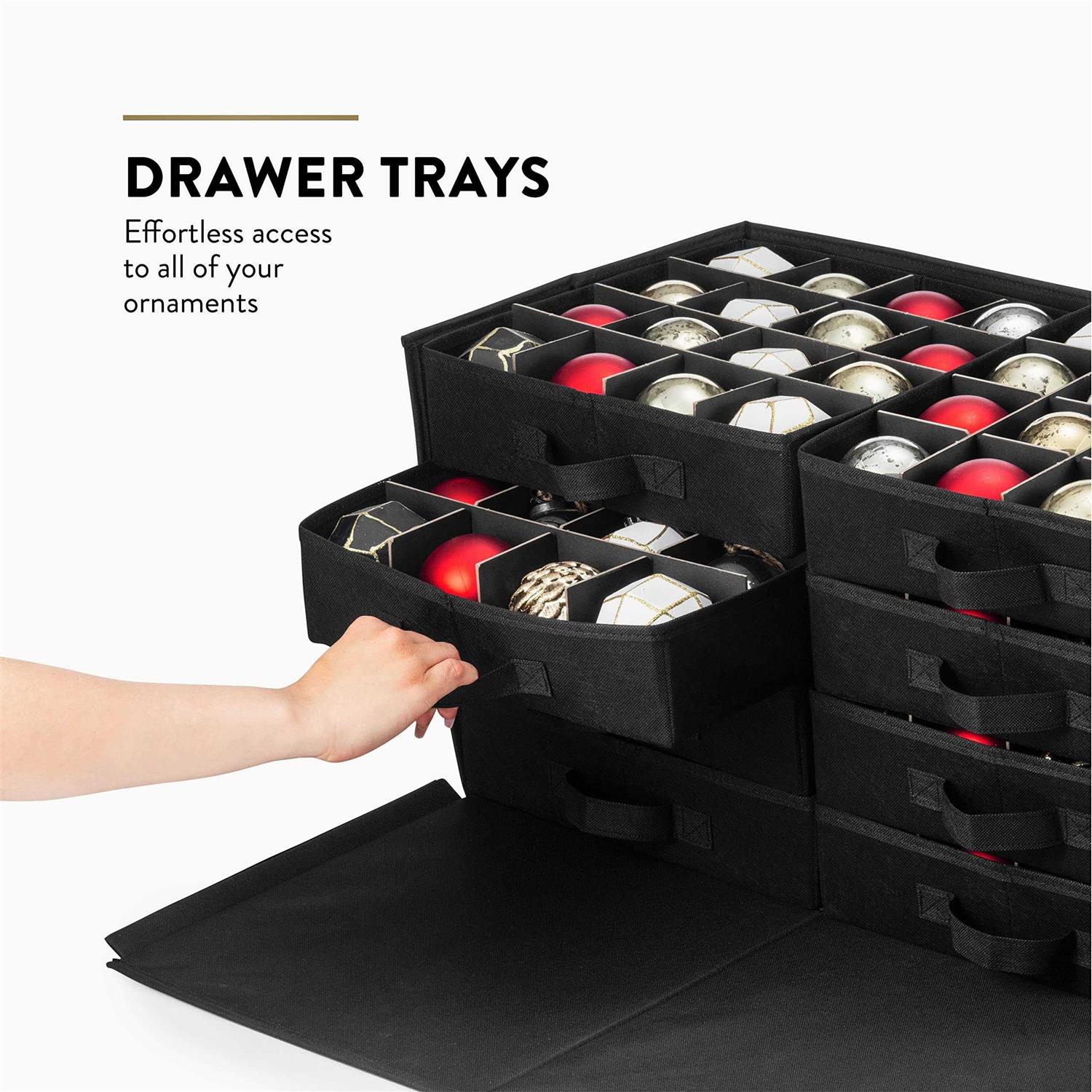 ZOBER Premium Large Christmas Ornament Storage Box