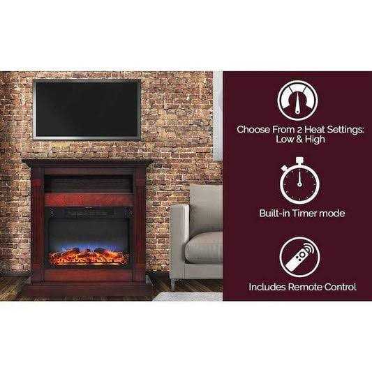 Cambridge 25 Freestanding Electric Curved Fireplace Heater Insert