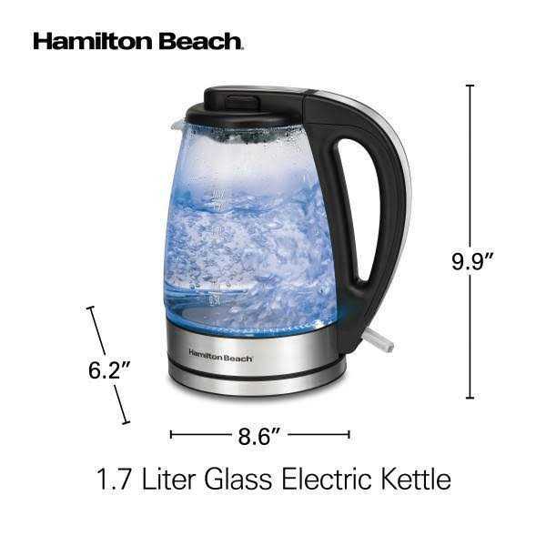 Hamilton Beach 1.7L Illuminated Glass Kettle