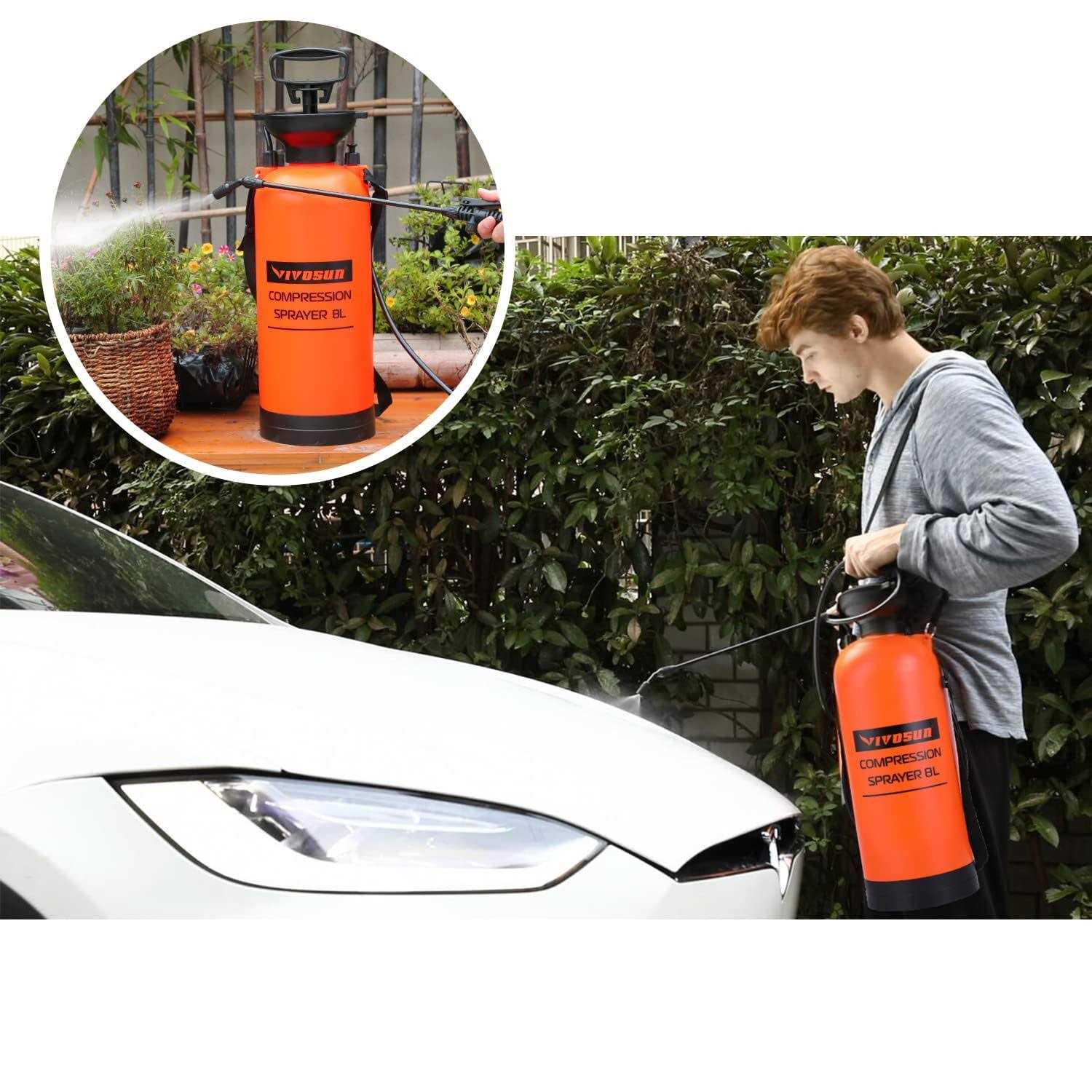 VIVOSUN Pump Pressure Sprayer Pressurized Lawn & Garden Water Spray Bottle with Adjustable Shoulder Strap