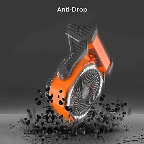 20000mAh Rechargeable Camping Fan with LED Lantern 58hrs Portable Battery Operated Desk Fan with Hanging Hook for Camping Picnic Fishing Hurricane