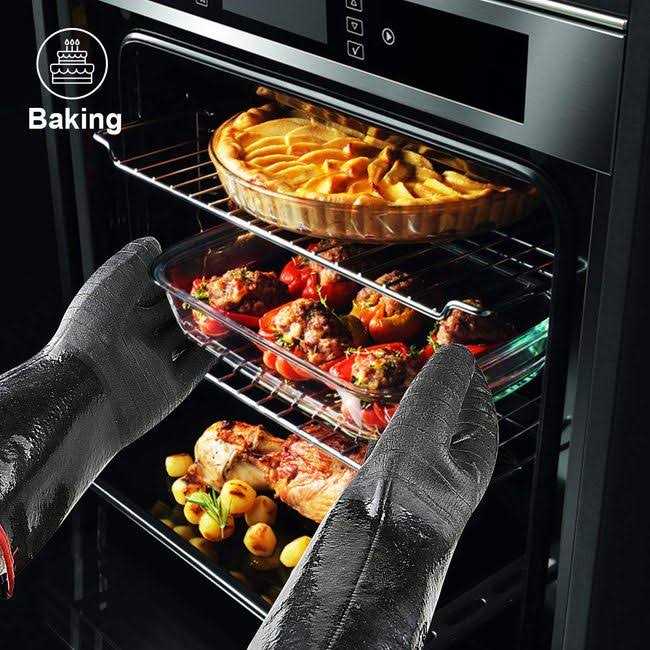 932°F Extreme Heat Resistant Gloves for Grill BBQ,Aillary Waterproof Long Sleeve Pit Grill Gloves for Fryer