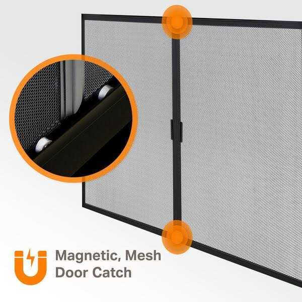 Pleasant Hearth Ascot Oil Rubbed Bronze Glass Fireplace Doors