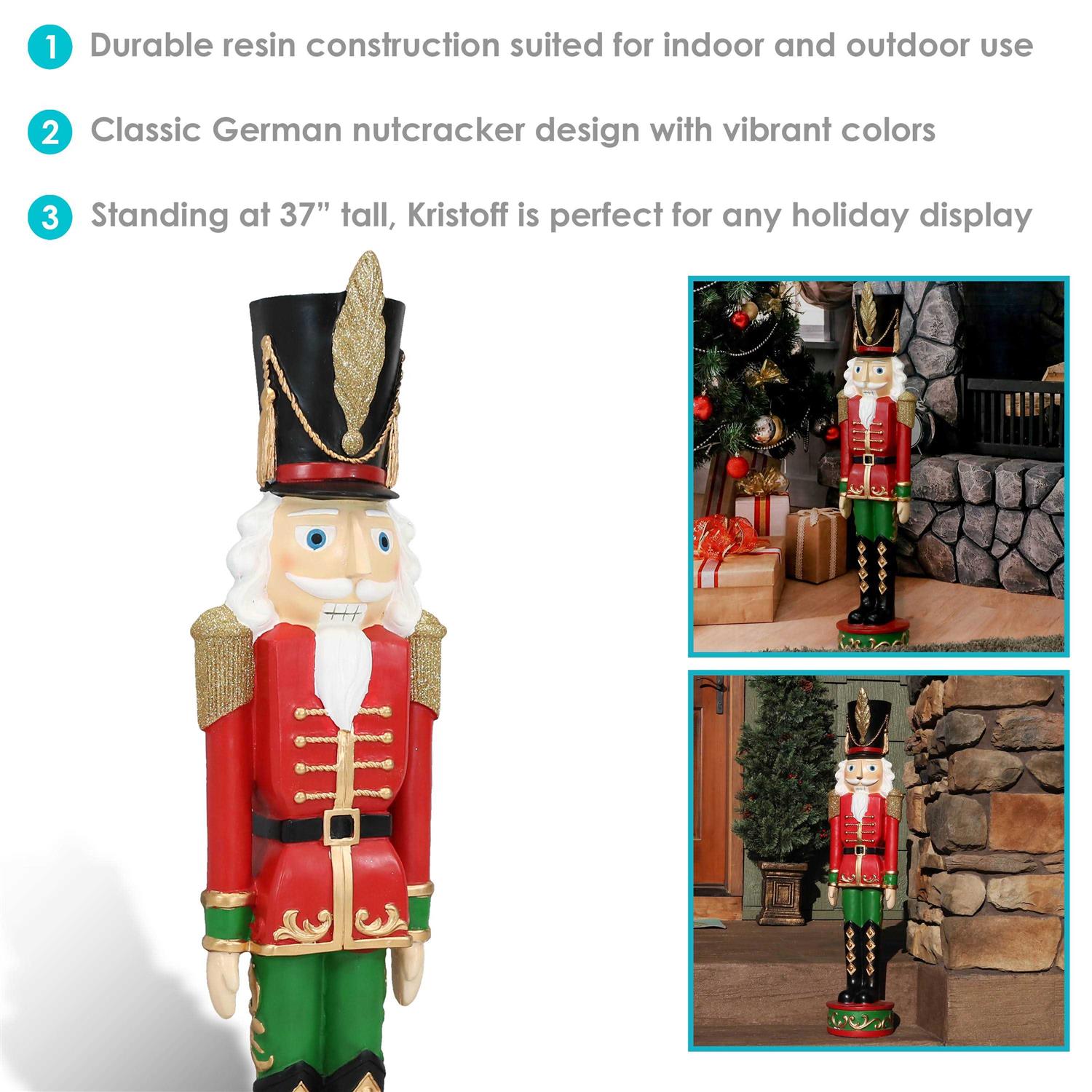 Sunnydaze Decor Kristoff the Nutcracker Soldier Christmas