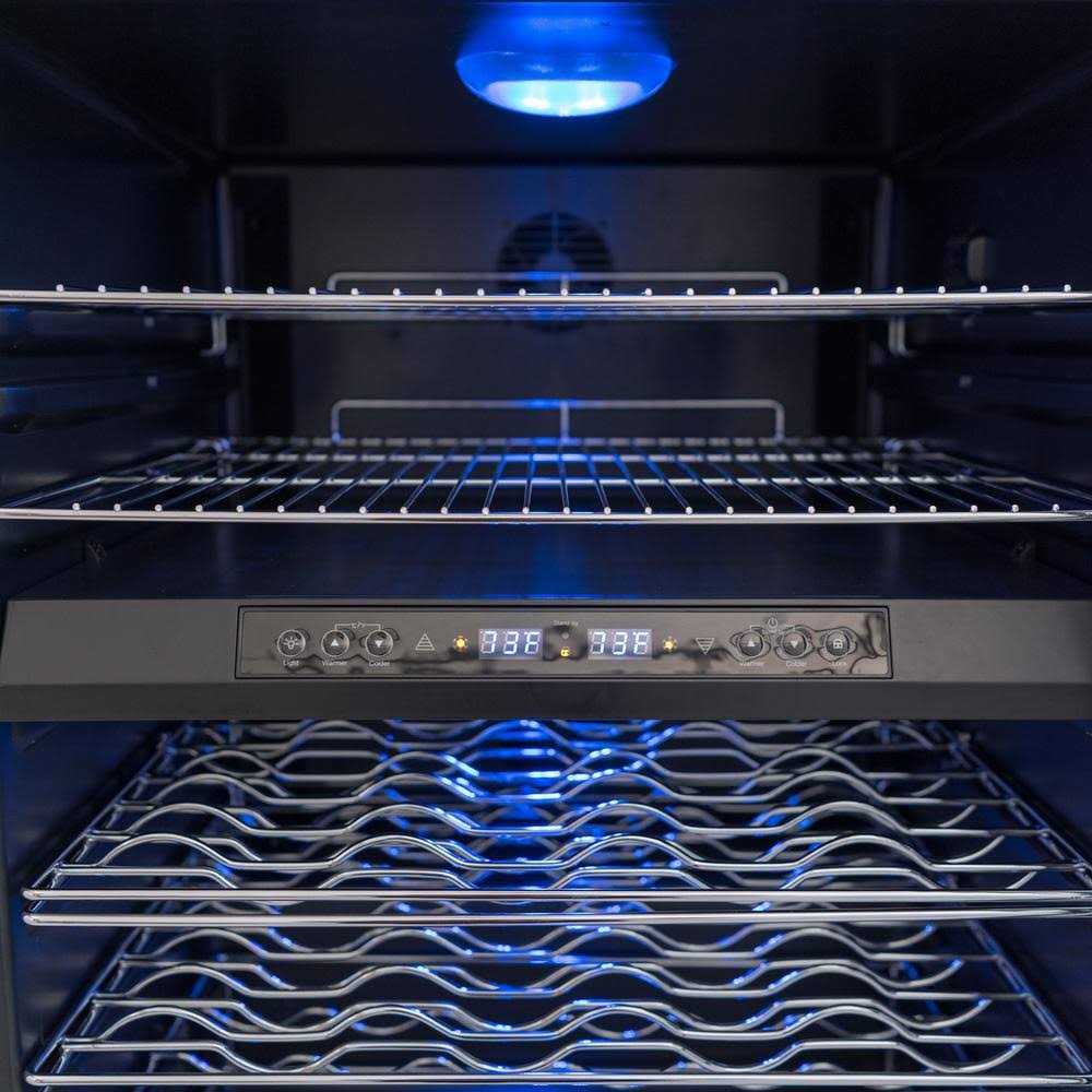 Magic Chef 44 Bottle Dual Zone Wine Cooler in Stainless